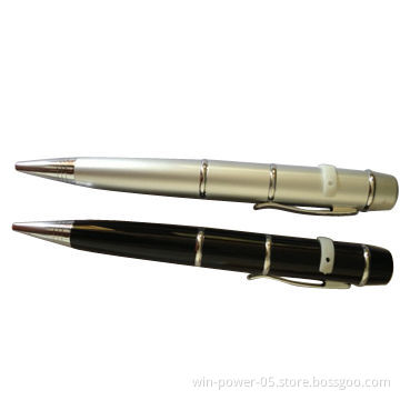 Memory Sticks with Pen Shaped, 1-64GB Capacity, Good Gift for Officers, Your Logo is Welcomed